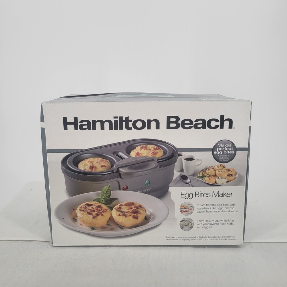 Hamilton Beach Egg Bites Maker Gray Teal New In Box Sous Vide‎ Style Snacker